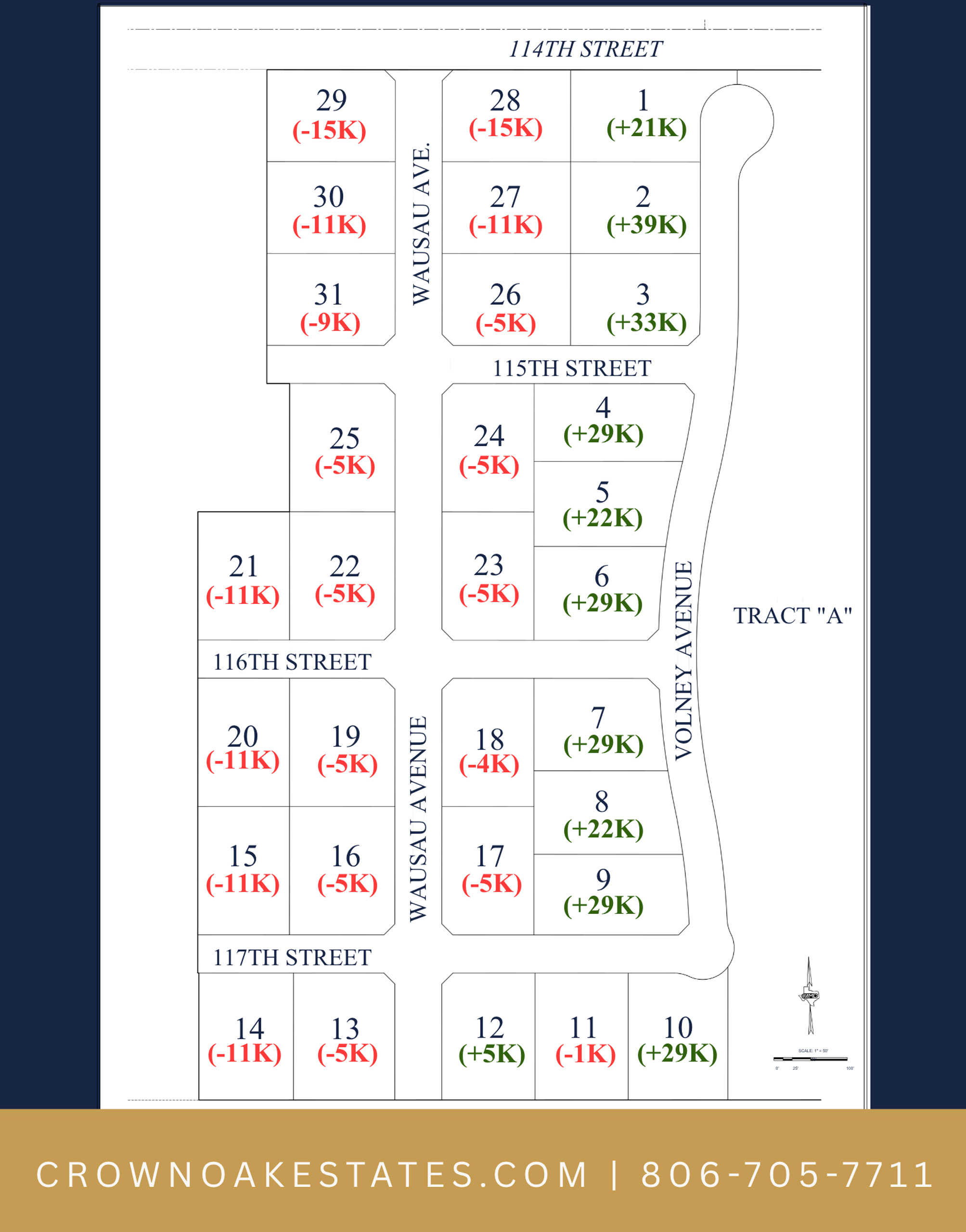 Crown Oak Estates Plat Map